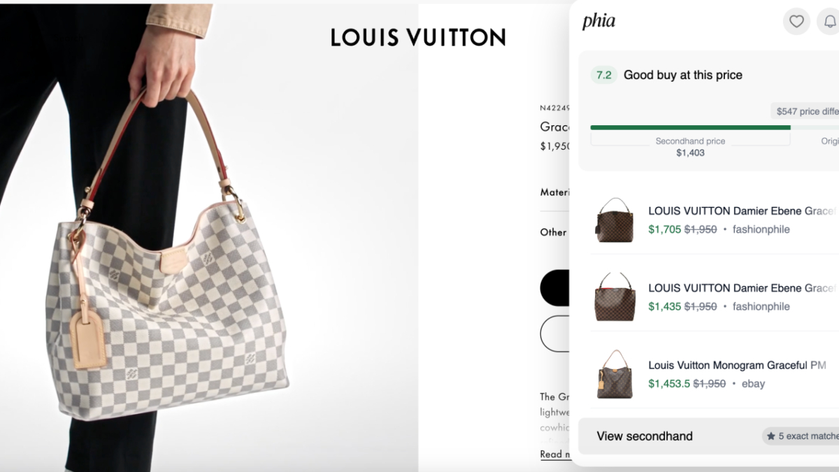 Дочь Билла Гейтса запустила AI-приложение для выгодного шопинга 3 phia lv bag.png