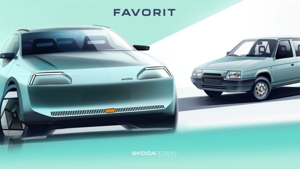 Электрический концепт-кар Skoda Favorit с современным дизайном