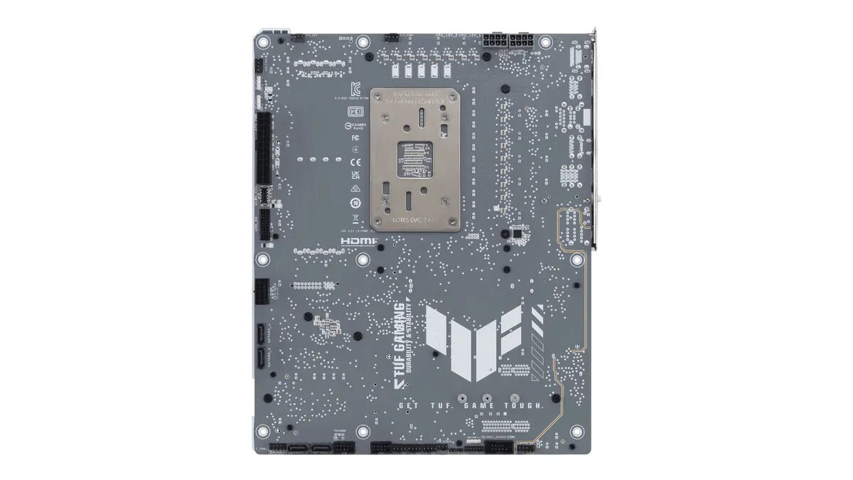 Материнская плата ASUS TUF Gaming B850-BTF с слотами и разъемами