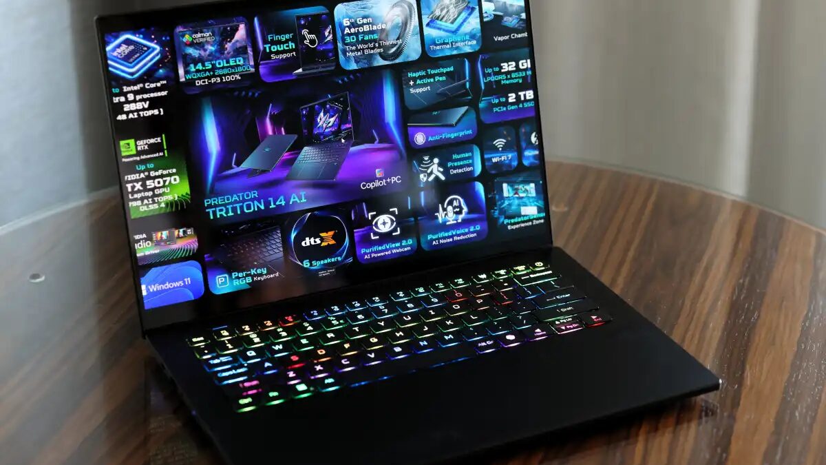 Ноутбуки и компьютеры Computex 2025: от ASUS до MSI 7 acer predator triton 14 ai primary.jpg 1