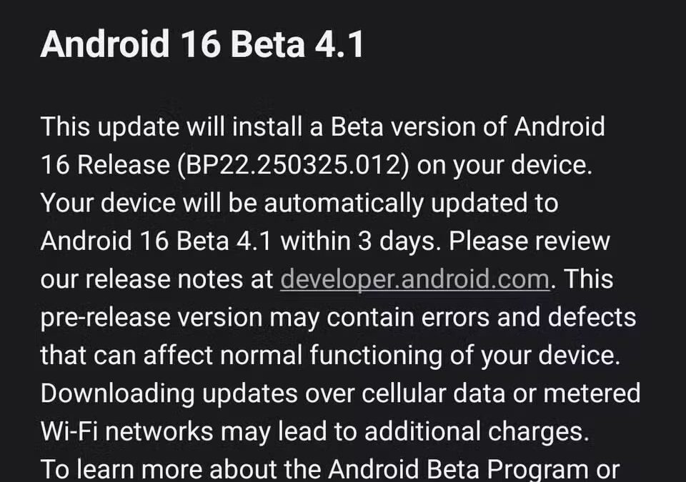 Android 16 Beta 4.1 вышла — но это всё ещё не та версия, которую вы ждёте 3 android 16 beta 41