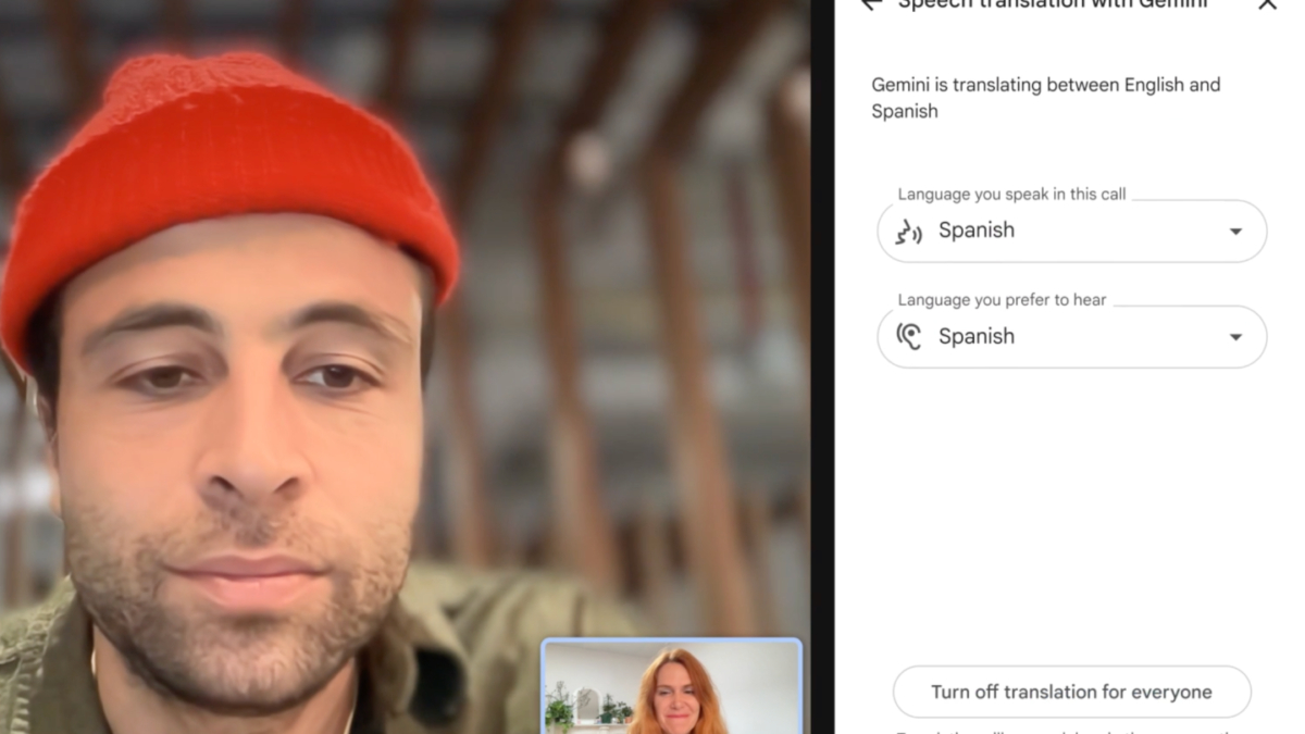 15 главных анонсов с конференции Google I/O 2025 13 google meet translate 185f9d.png