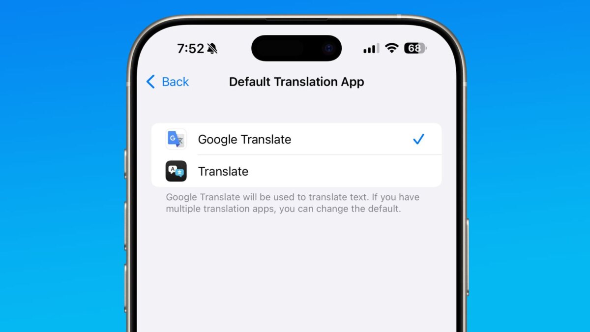 Google Translate теперь можно выбрать как переводчик по умолчанию в iOS 1 google translate default app ios