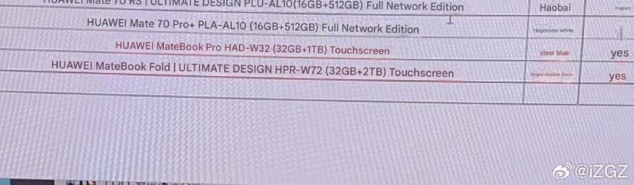 huawei matebook fold color options