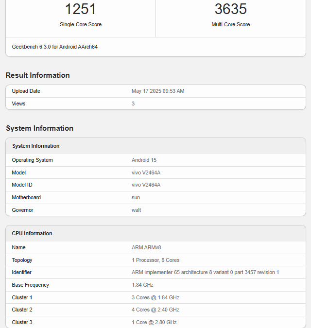 Vivo S30 и S30 Pro Mini получат чипы Snapdragon 7 Gen 4 и Dimensity 9400e 7 vivo s30 geekbench