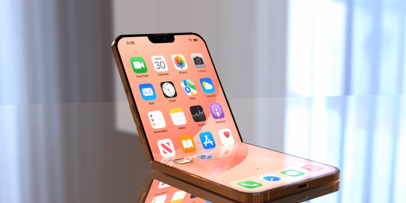 Apple начнёт производство складного iPhone в 2025 году 2 folding iphone flip concept