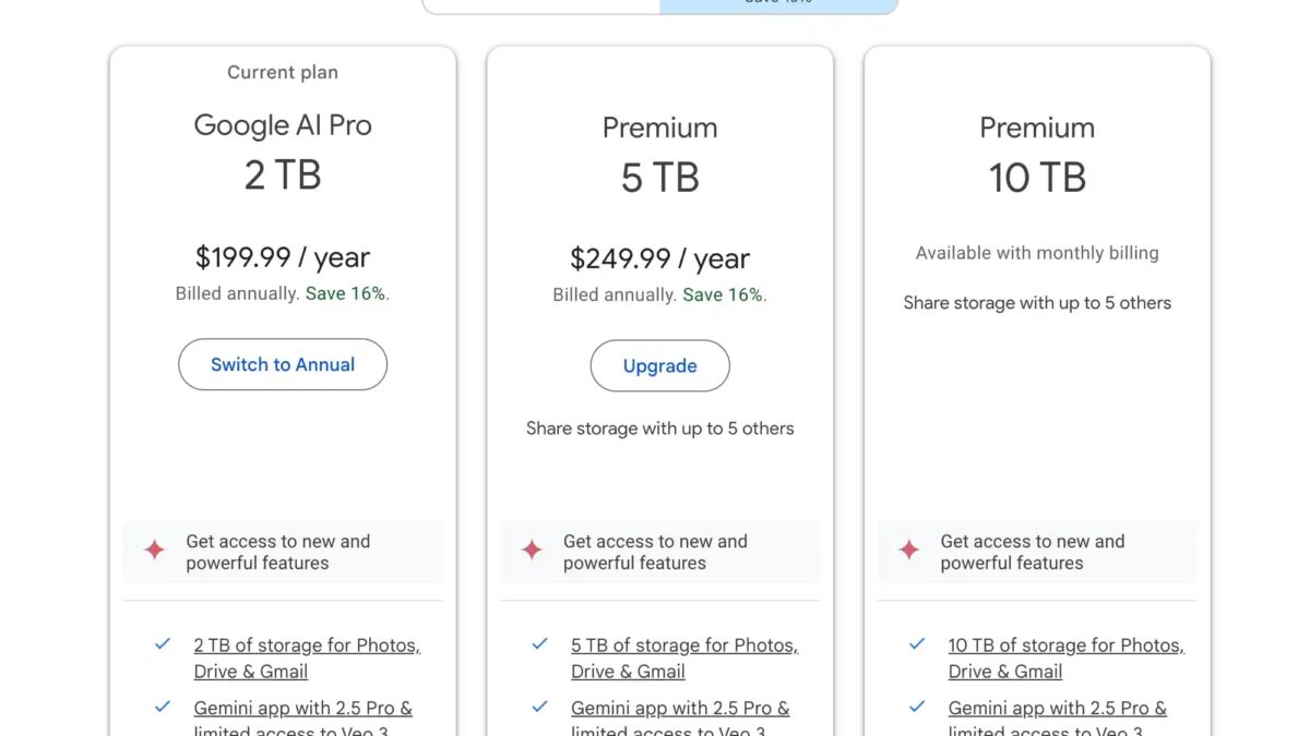 Google AI Pro запустил годовую подписку за $200 3 google ai pro annual.jpg