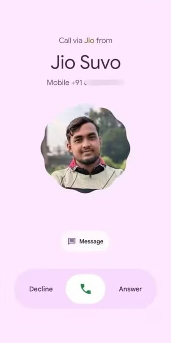 google phone horizontal swipe incoming call