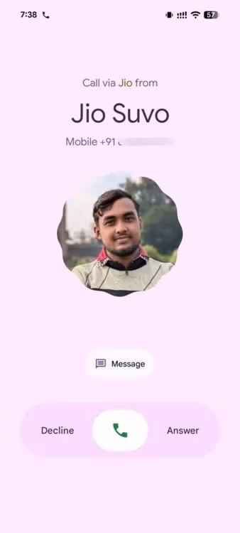 Google обновила интерфейс приложения Phone с Material 3 Expressive 8 google phone horizontal swipe incoming call