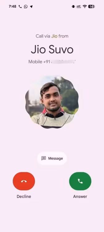 Google обновила интерфейс приложения Phone с Material 3 Expressive 7 google phone single tap incoming call
