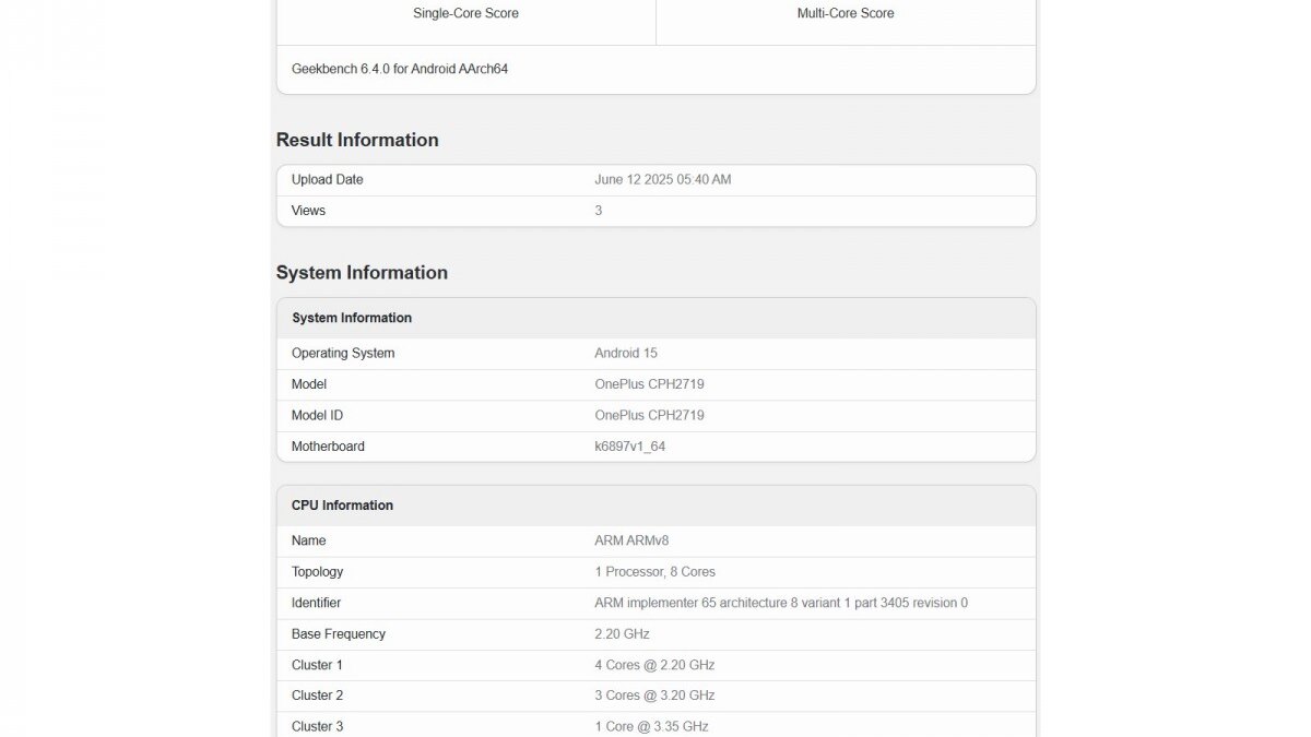 OnePlus Nord CE5 засветился в тесте Geekbench 3 gsmarena 001 9
