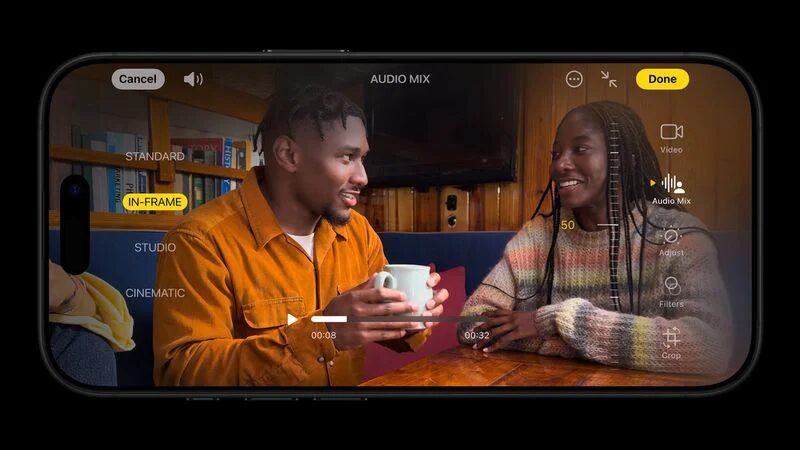 iOS 26 откроет функцию Audio Mix для сторонних приложений 1 iphone 16 pro video audio mix