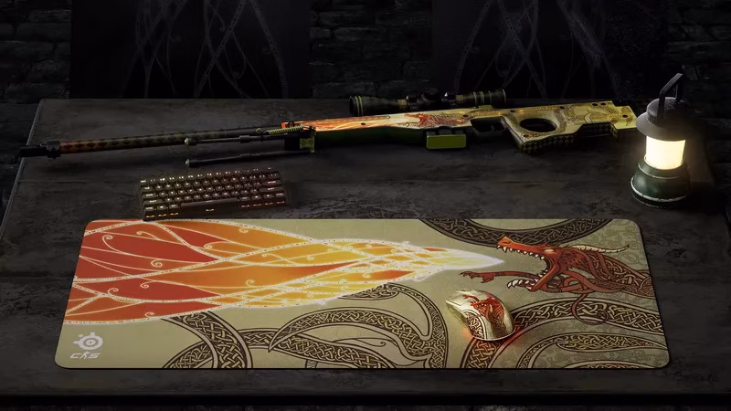 SteelSeries представил мышь и коврик с легендарным скином из CS2 - Dragon Lore 5