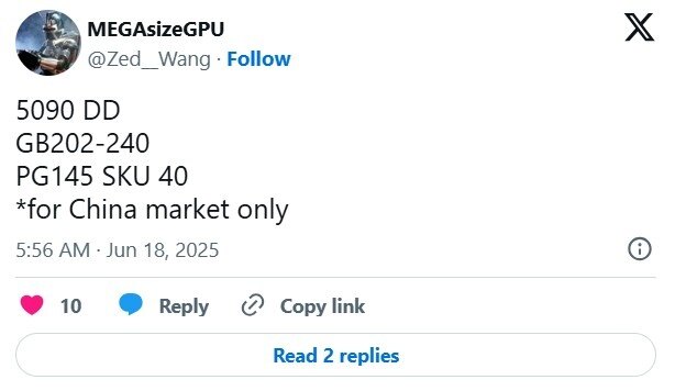 NVIDIA выпустит новую «антисанкционную» GeForce RTX 5090 3 scale 1200 5