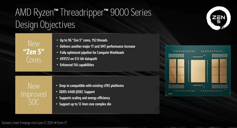 AMD выпустил процессоры Threadripper PRO 9000 и видеокарты Radeon AI PRO 9000 6