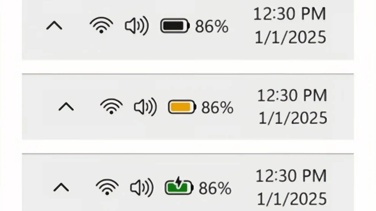 Microsoft тестирует адаптивный энергосберегающий режим в Windows 11 1 battery icosn up.jpg