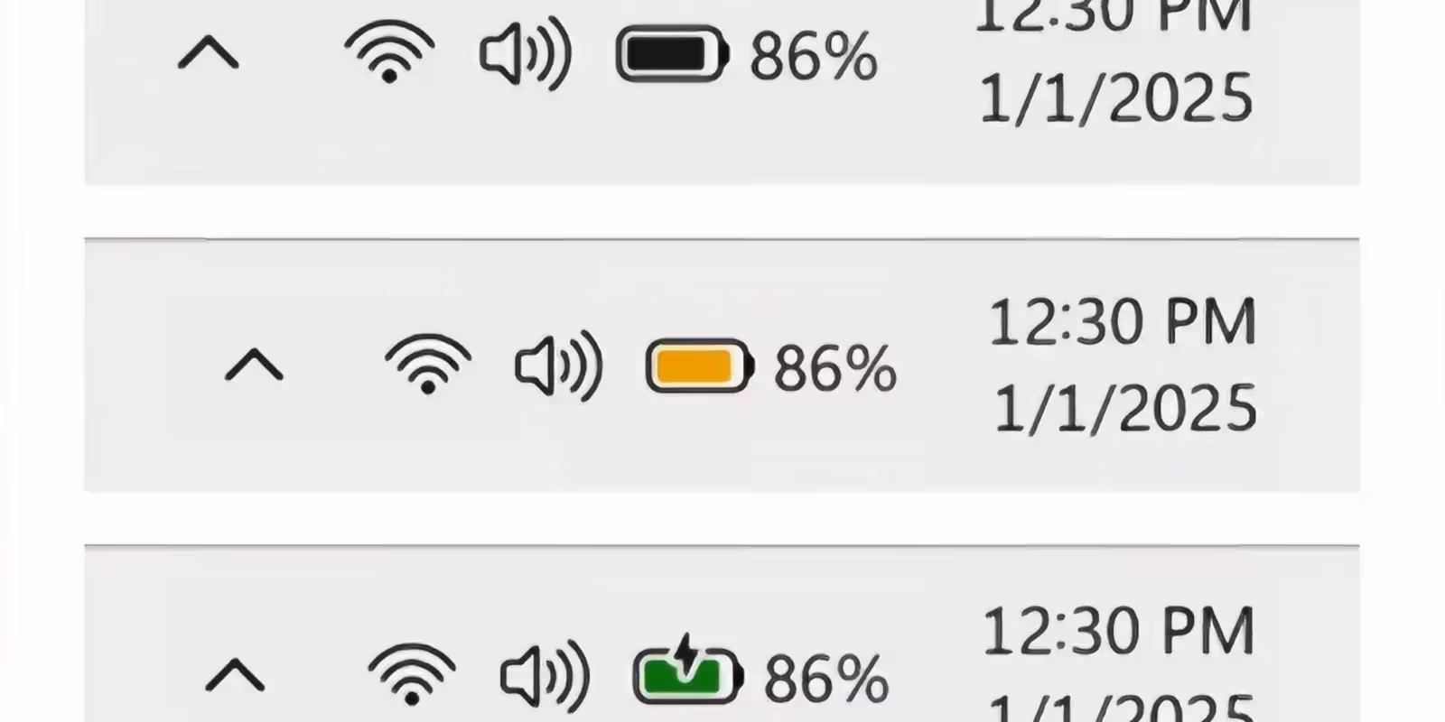 Microsoft тестирует адаптивный энергосберегающий режим в Windows 11 1 battery icosn up.jpg