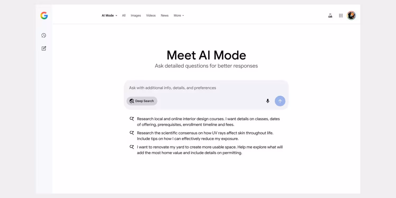 У Google AI Mode уже 100 млн пользователей в месяц — начался глобальный запуск Gemini 2.5 Pro и Deep Search 3 google ai mode deep search cover.jpg
