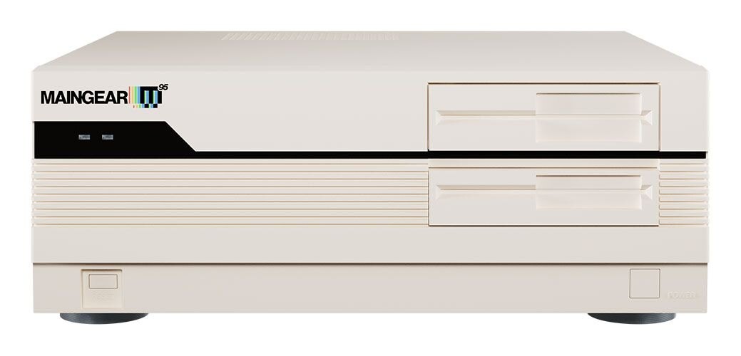 Блок питания Maingear Retro95 с кнопками и вентиляционными решётками