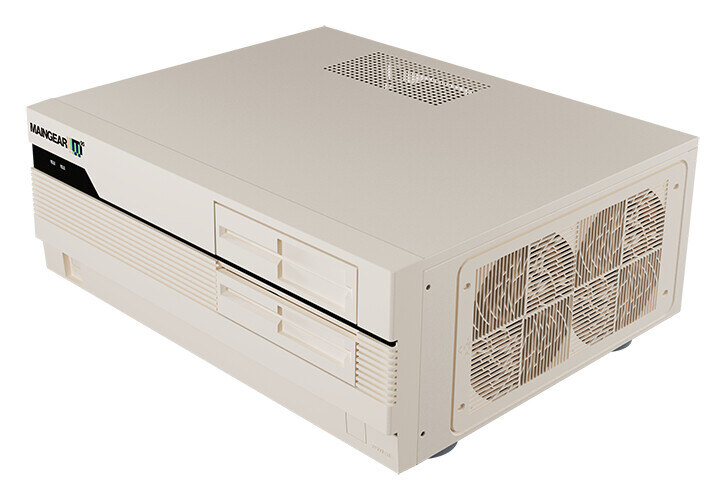 Компьютер Maingear Retro95 с вентиляторами и вентиляционными отверстиями сбоку и сверху