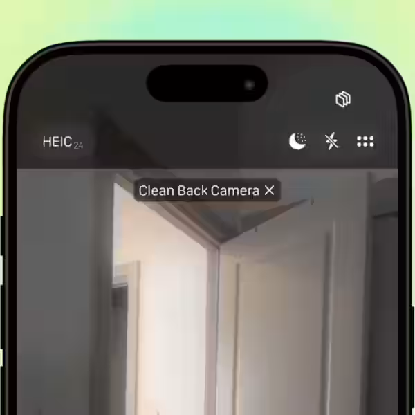 clean back camera hint