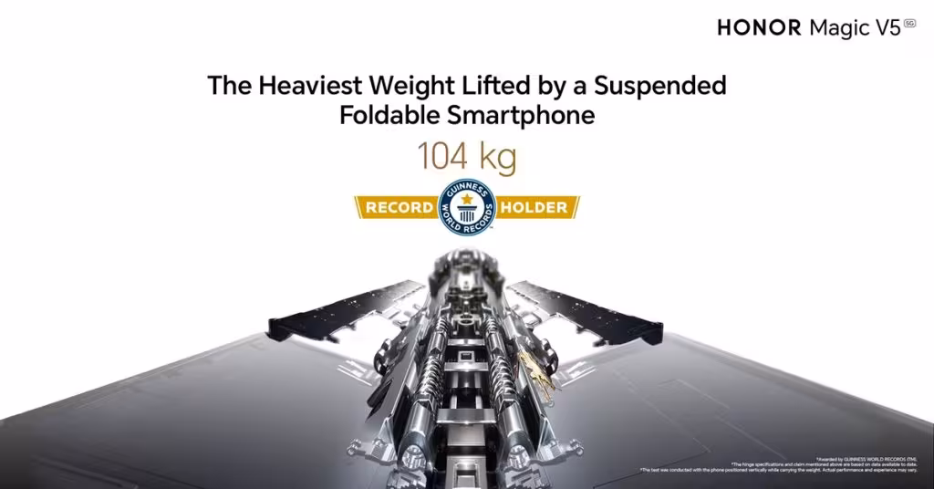 Honor Magic V5 установил мировой рекорд прочности среди складных смартфонов 3 honor magic v5 guinness world record