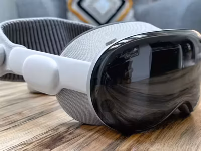 Очки виртуальной реальности Apple Vision Pro 2 с дисплеем и ремешком сбоку