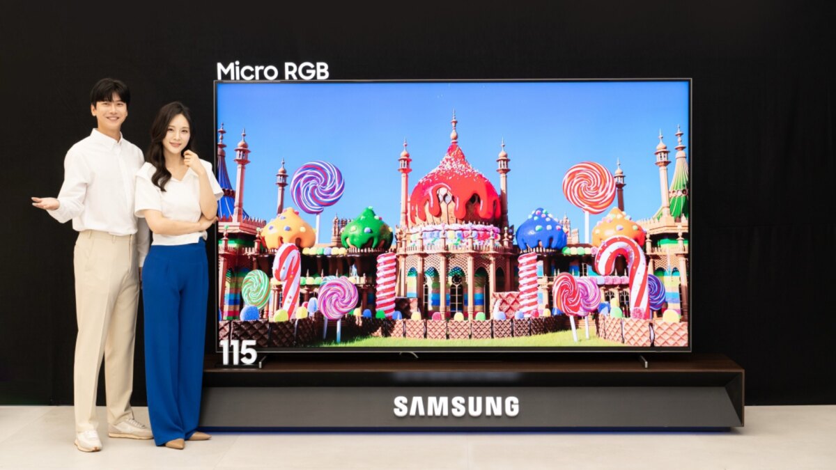 samsung micro rgb tv 115 inch korea launch 2025