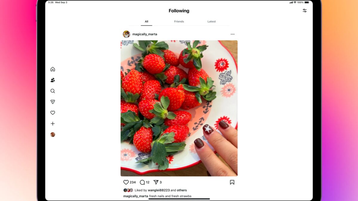 Instagram* наконец-то запустил полноценное приложение для iPad 2 following tab 16 9.png