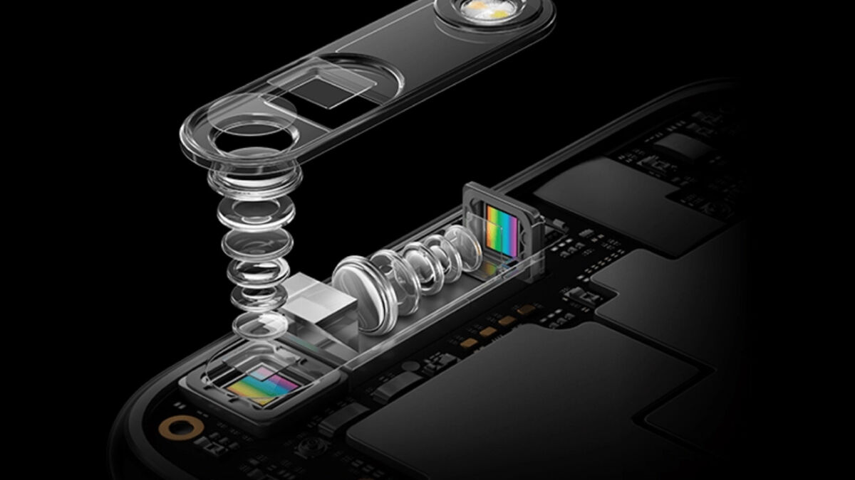 Разрез внутренней камеры смартфона с сенсорами до 200 МП