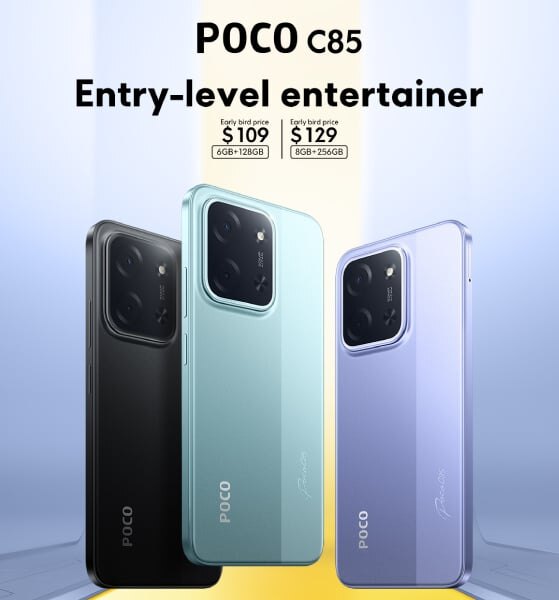 Представлен бюджетный смартфон Poco C85 с большим экраном и батареей на 6000 мАч 3 Poco C85