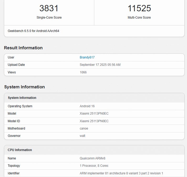 Snapdragon 8 Elite Gen 5: всё, что известно перед анонсом 3 xiaomi 17 pro snapdragon 8 elite gen 5 geekbench score