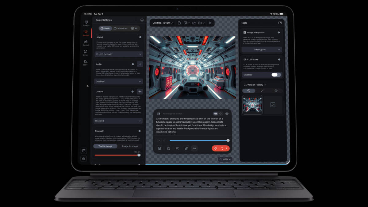 apple m5 draw things
