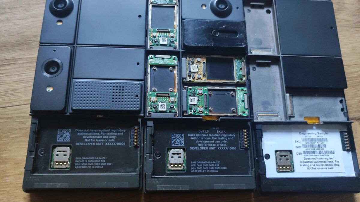 открытая модульная начать платы Project Ara с микросхемами
