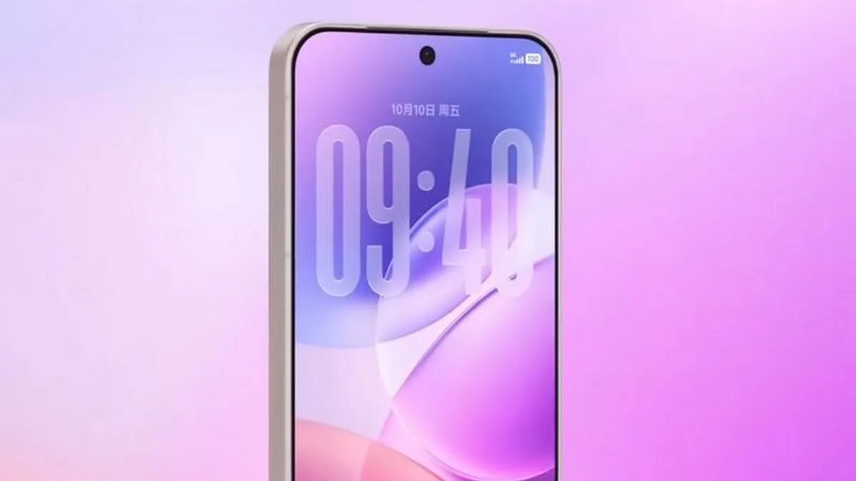 Смартфон Vivo с интерфейсом OriginOS 6: экран с датой и обновлёнными анимациями