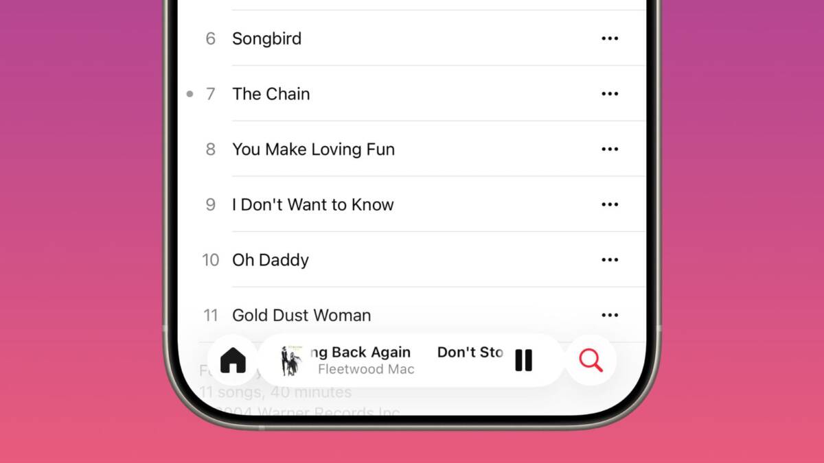 ios 26 1 apple music swipe