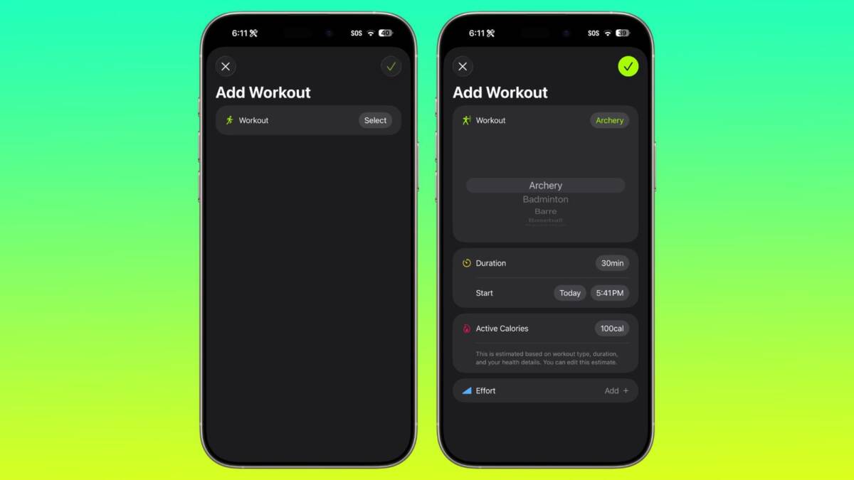 ios 26 1 custom workout
