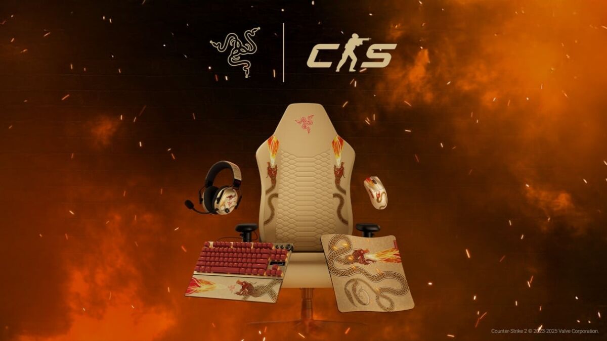 Игровая коллекция Razer для Counter-Strike 2: кресло и аксессуары Dragon Lore
