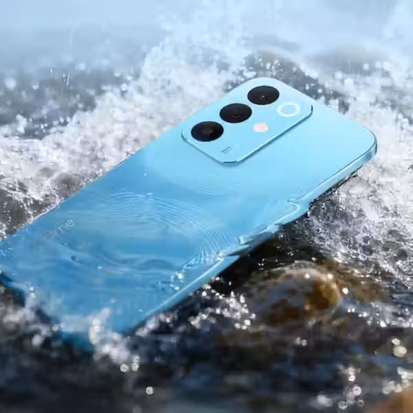 realme 15x 5g blue colour option back panel