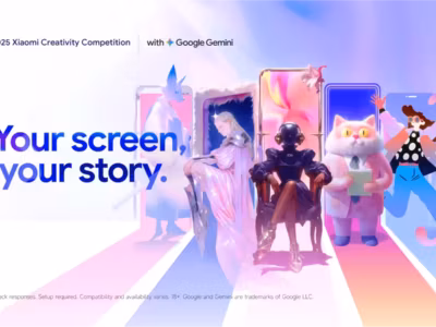 Смартфоны Xiaomi и персонажи на фоне радуги: конкурс творчества 2025 с Google Gemini