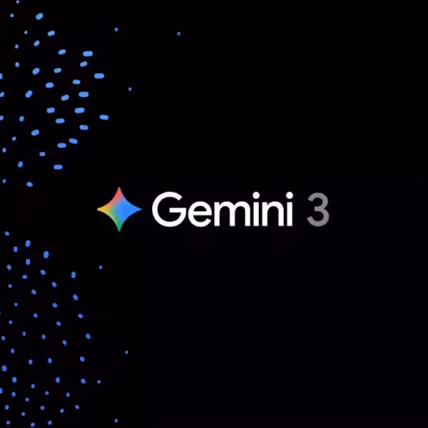 Интерфейс запуска Gemini 3 с логотипом и графическими элементами в стиле мультимоделей Google