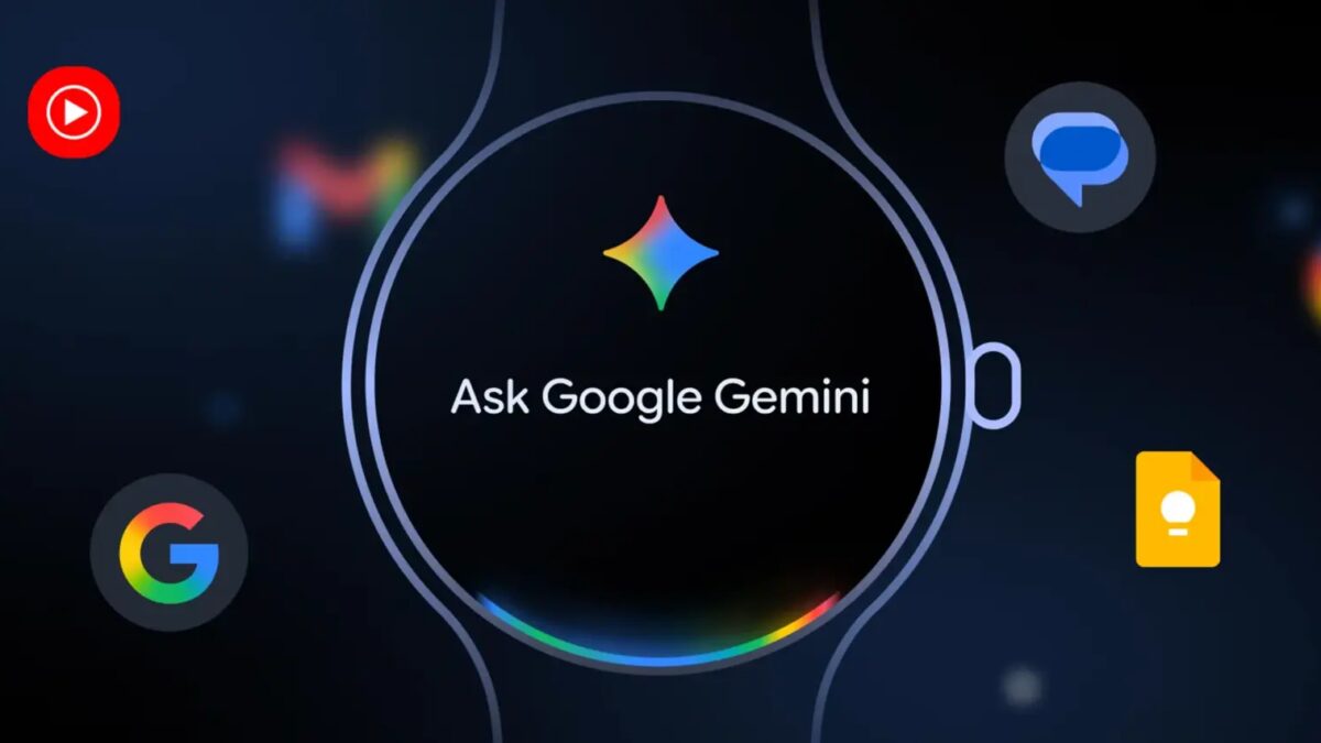 Интерфейс смарт-часов на Wear OS с Google Gemini и ассистентом