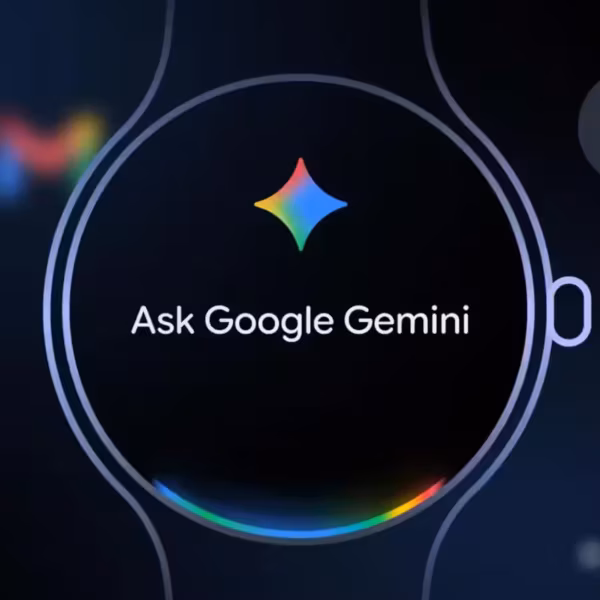 Интерфейс смарт-часов на Wear OS с Google Gemini и ассистентом
