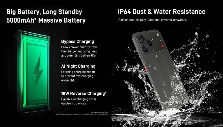 nubia v80 design battery