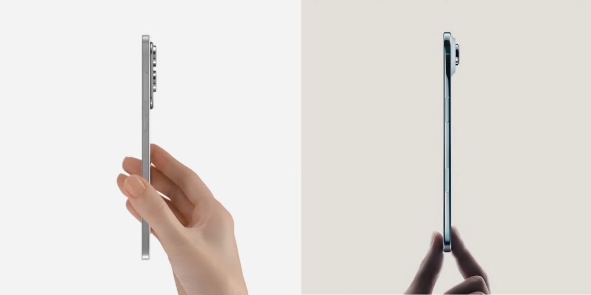 Боковой профиль iPhone 15 и его кнопки и камеры