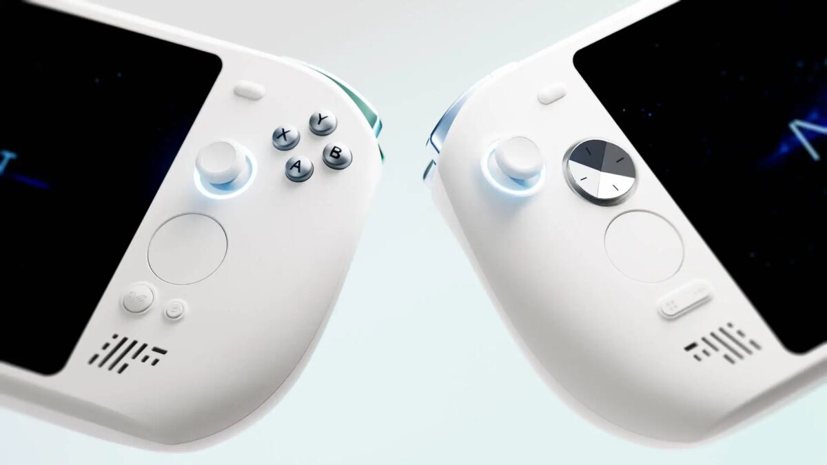 Игровая консоль AYANEO Next 2 с белым корпусом и двумя ручками
