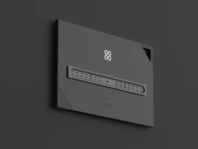 Черная панель Displace Pro TV 2 с вентиляционными отверстиями сбоку