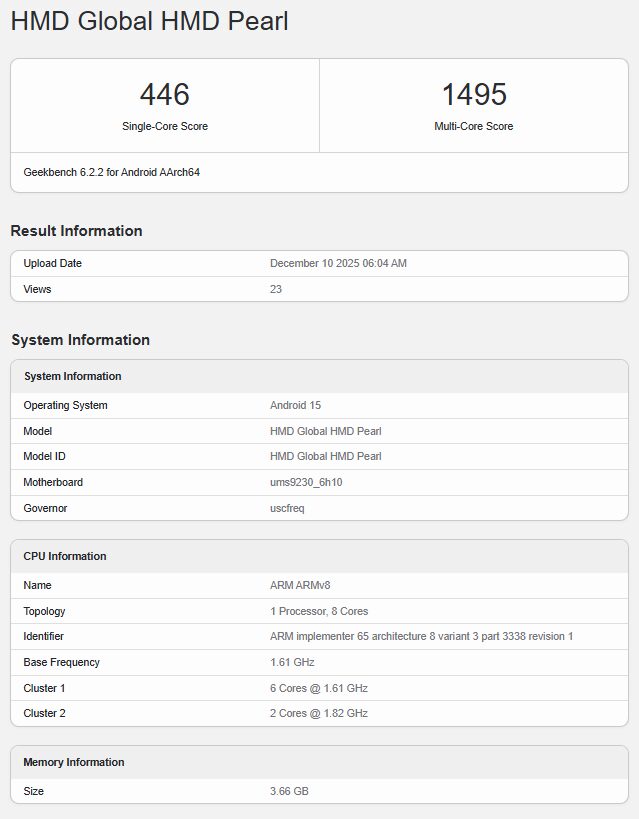 HMD Pulse 2 Pro засветился в Geekbench: стали известны первые характеристики 3 screenshot 2025 12 16 132642