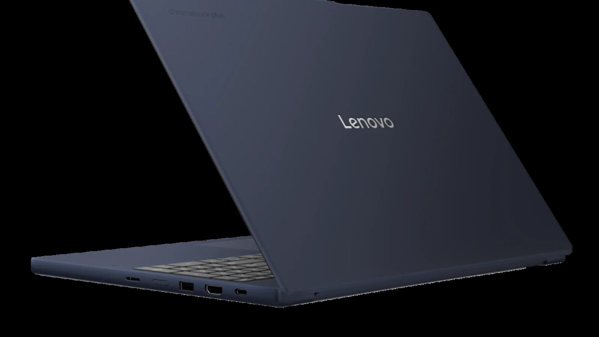 Ноутбук Lenovo Chromebook Plus i 15 открыт сзади