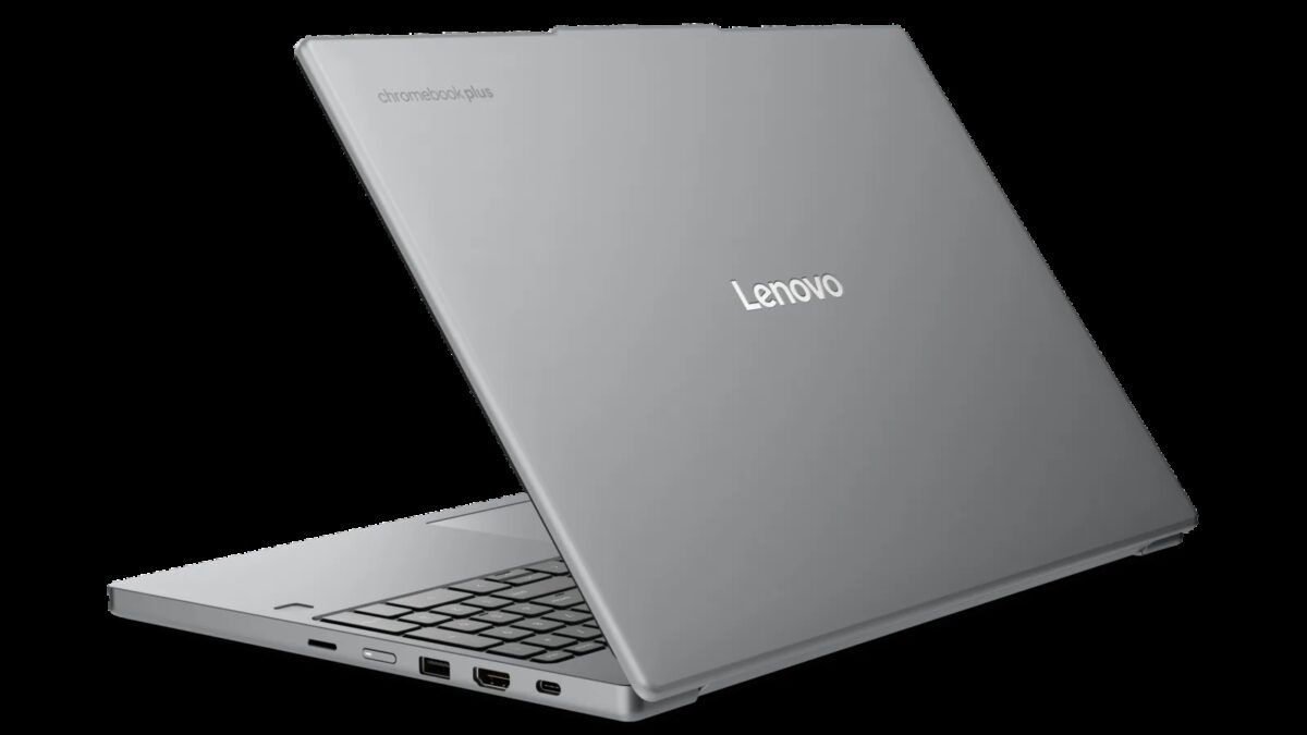 Ноутбук Lenovo Chromebook Plus i 15 с открытой крышкой